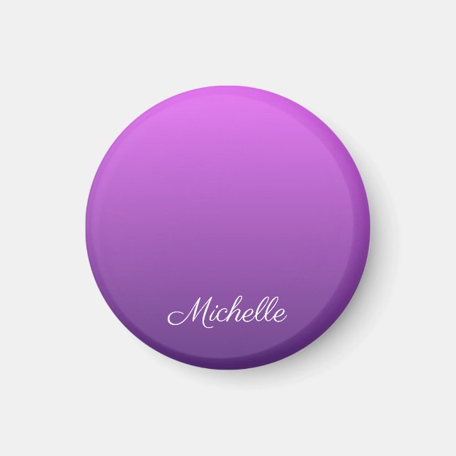 Personalized purple ombre magnet (Front)