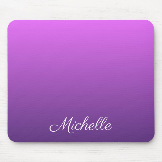 Personalized purple ombre mouse pad (Front)