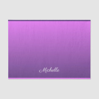 Personalized purple ombre tissue paper