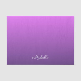 Personalized purple ombre tissue paper