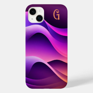 Personalized Purple & Orange Waves Case-Mate iPhone 14 Plus Case
