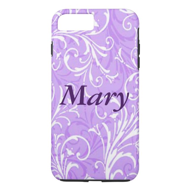 Personalized Purple Ornamental iPhone 7 Case (Back)