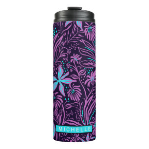 Personalized Purple Paisley Thermal Tumbler