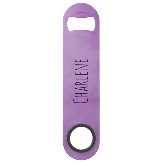 Personalized Purple Parchment Bar Key (Front)