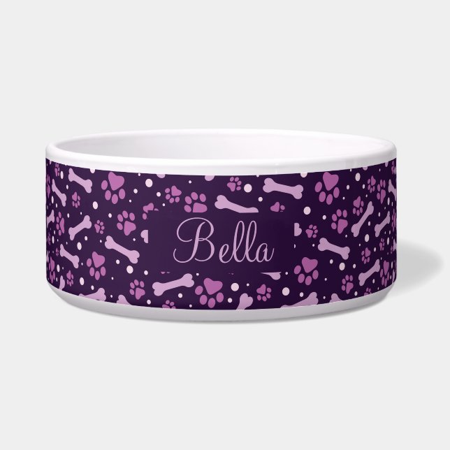 Personalized Purple Paw Prints Dog (Front)
