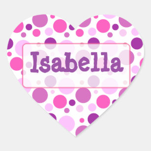 Personalized Purple Pink Polka Dot Quilt Sticker