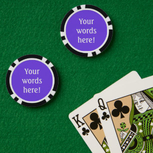 Personalized Purple Poker Chips