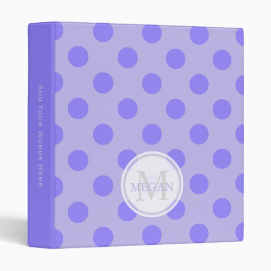 Personalized: Purple Polka Dot Binder