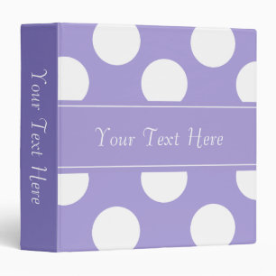 Personalized Purple Polka Dot Binder