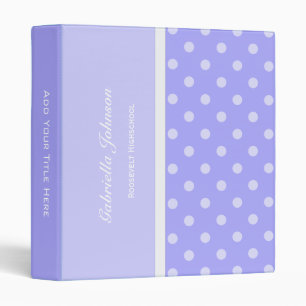 Personalized:  Purple Polka-dot Binder 2