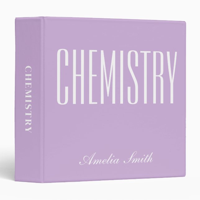 Personalized  Purple School Subject  Binder (Front/Spine)