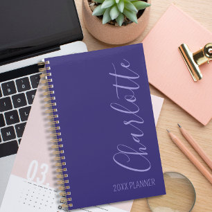 Personalized Purple Simple Modern Chic Planner