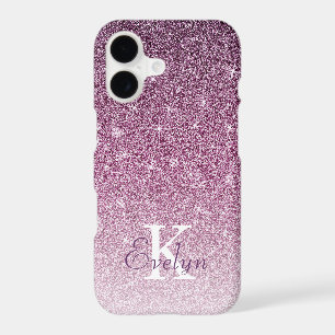 Personalized Purple Sparkle Glitter Monogram