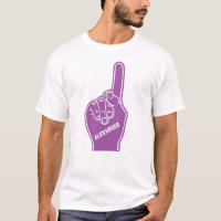 Personalized Purple Sports Foam Finger