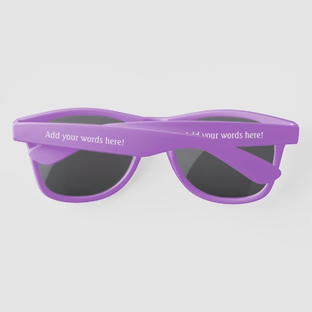 Personalized Purple Sunglasses (Back)
