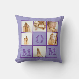 Personalized Purple Throw Pillow – Custom Photo