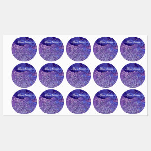Personalized Purple White Watercolor Mandala