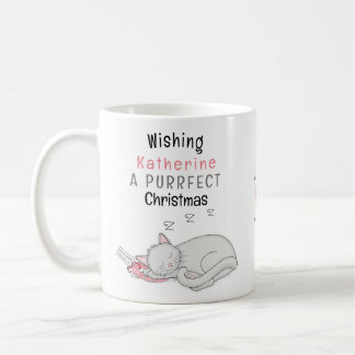 Personalized Purrfect Christmas Cat Mug