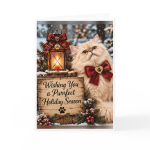 Personalized Purrfect Holiday Persian Cat Christma