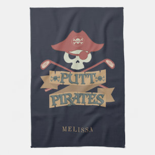 Personalized Putt Pirates Golfing Hobby Kitchen To Towel