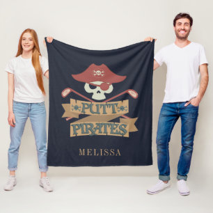 Personalized Putt Pirates Golfing Hobby Sports Fle Fleece Blanket