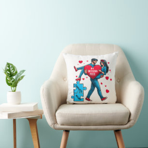 Personalized Puzzle of Love - My Missing Piece Throw Pillow