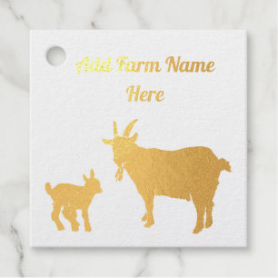 Personalized Pygmy Goat with Kid Farm Favour Tags