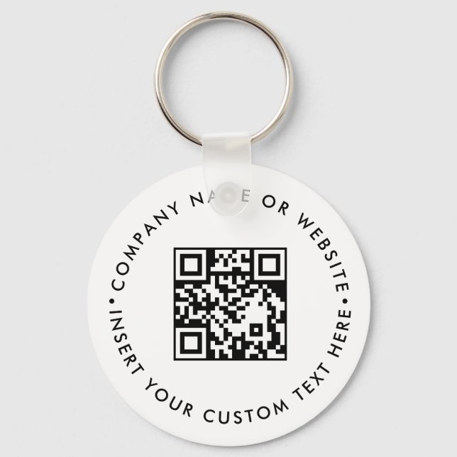 Personalized QR Business Promo Keychain (Front)
