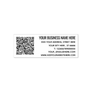 Personalized QR Code Address Self-inking Stamp