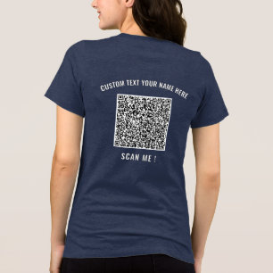 Personalized QR Code and Custom Text Your Funny Tri-Blend Shirt