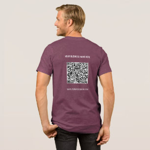 Personalized QR Code Custom Text Business Tri-Blend Shirt
