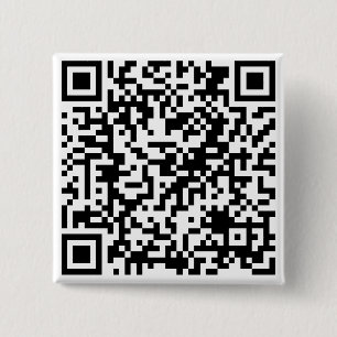 Personalized QR Code Custom URL Square 2 Inch Square Button