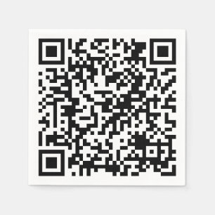 Personalized QR Code Custom URL Square Napkin