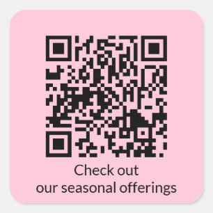 Personalized QR Code Generate URL Square Sticker