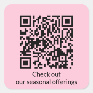 Personalized QR Code Generate URL Square Sticker