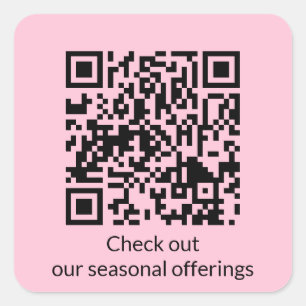 Personalized QR Code Generate URL Square Sticker