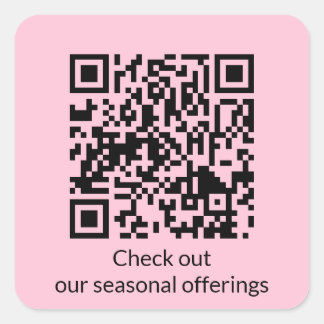 Personalized QR Code Generate URL Square Sticker