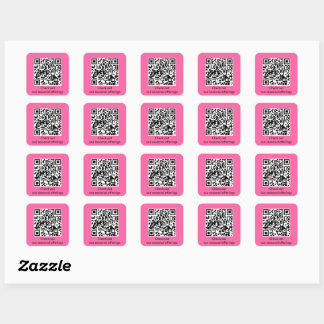 Personalized QR Code Generate URL Square Sticker