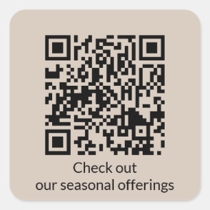 Personalized QR Code Generate URL Square Sticker