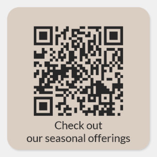 Personalized QR Code Generate URL Square Sticker