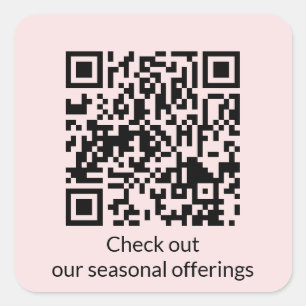 Personalized QR Code Generate URL Square Sticker