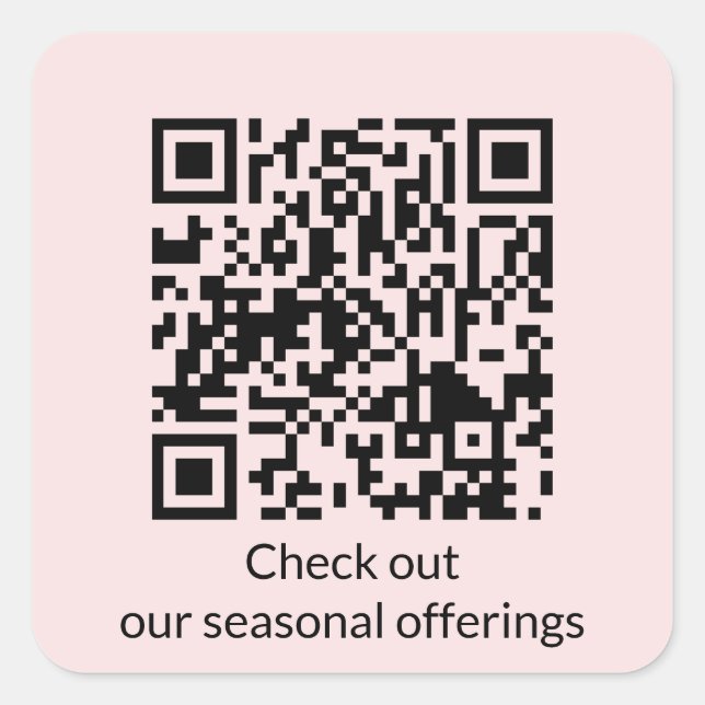 Personalized QR Code Generate URL Square Sticker (Front)