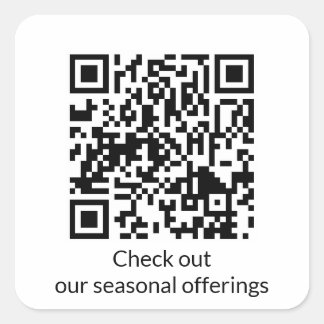 Personalized QR Code Generate URL Square Sticker