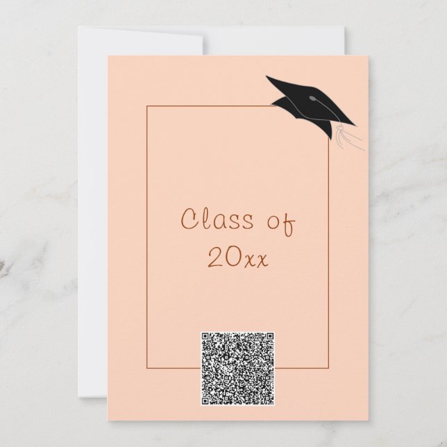 Personalized QR Code Graduation Party Invitation (Back)