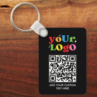Personalized QR Code & Logo Keychain