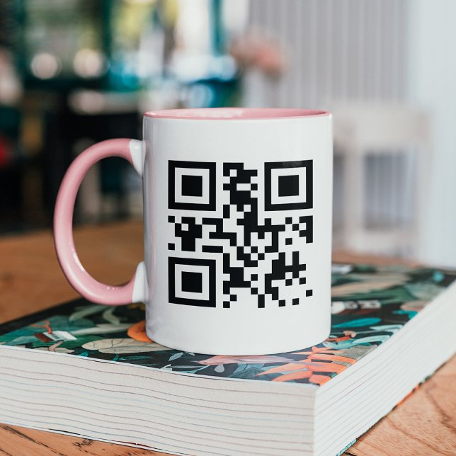 Personalized QR Code Mug with Pink Handle (Creator Uploaded)