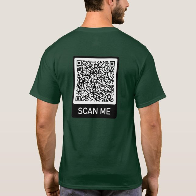 Personalized QR Code Scan Info Your Gift T-Shirt (Back)