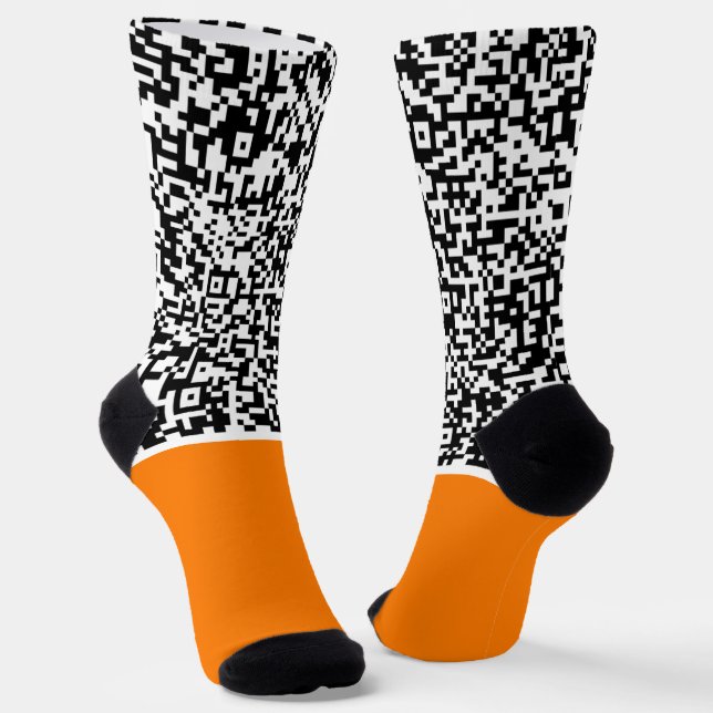 Personalized QR Code Socks Custom Colour (Angled)