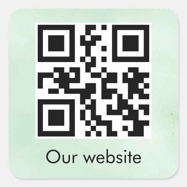 Personalized QR code Square Sticker (Front)