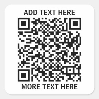 Personalized QR Code Square Sticker